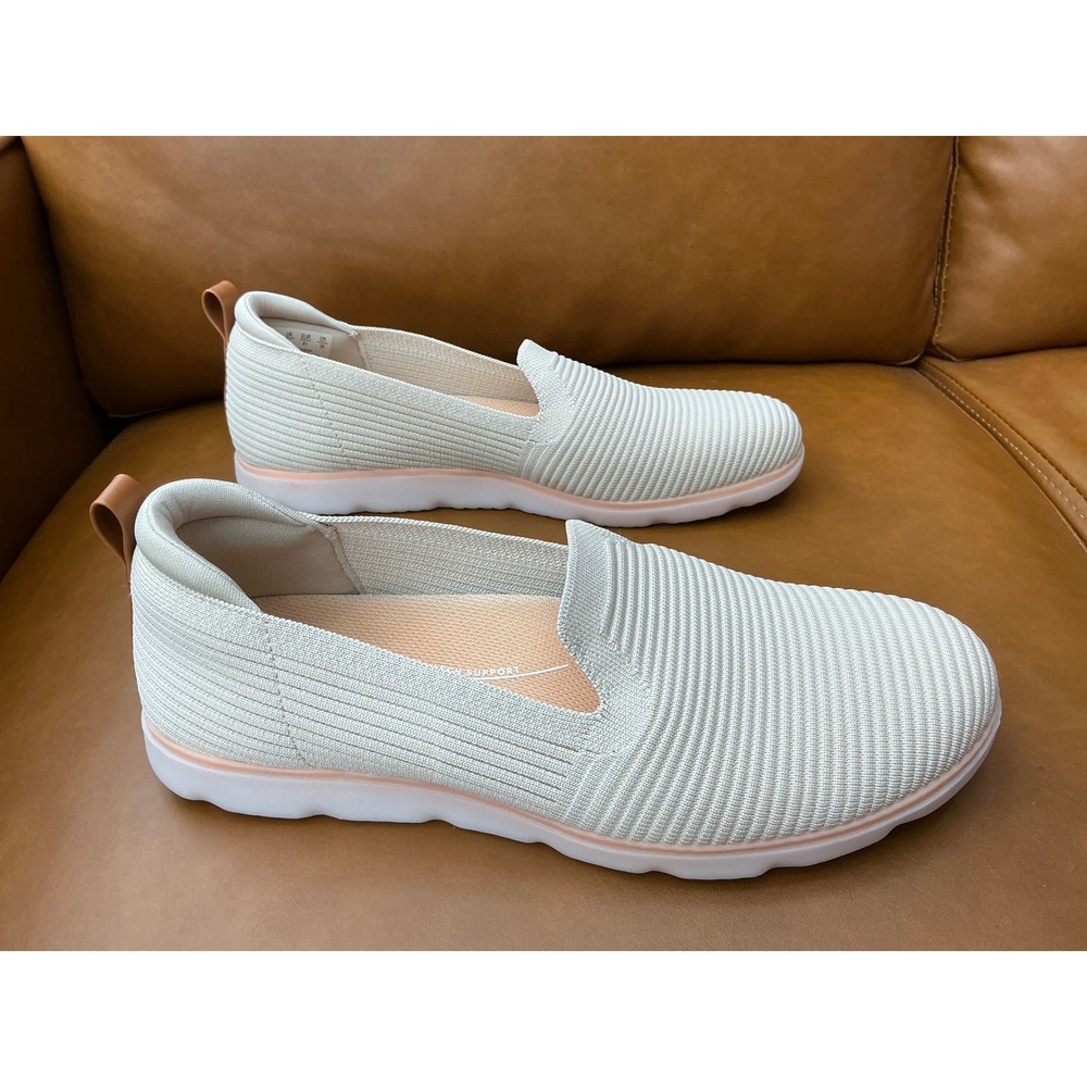 Ryka Effortless Slip On Women 10M Terra Taupe New Washable Knit Sneakers